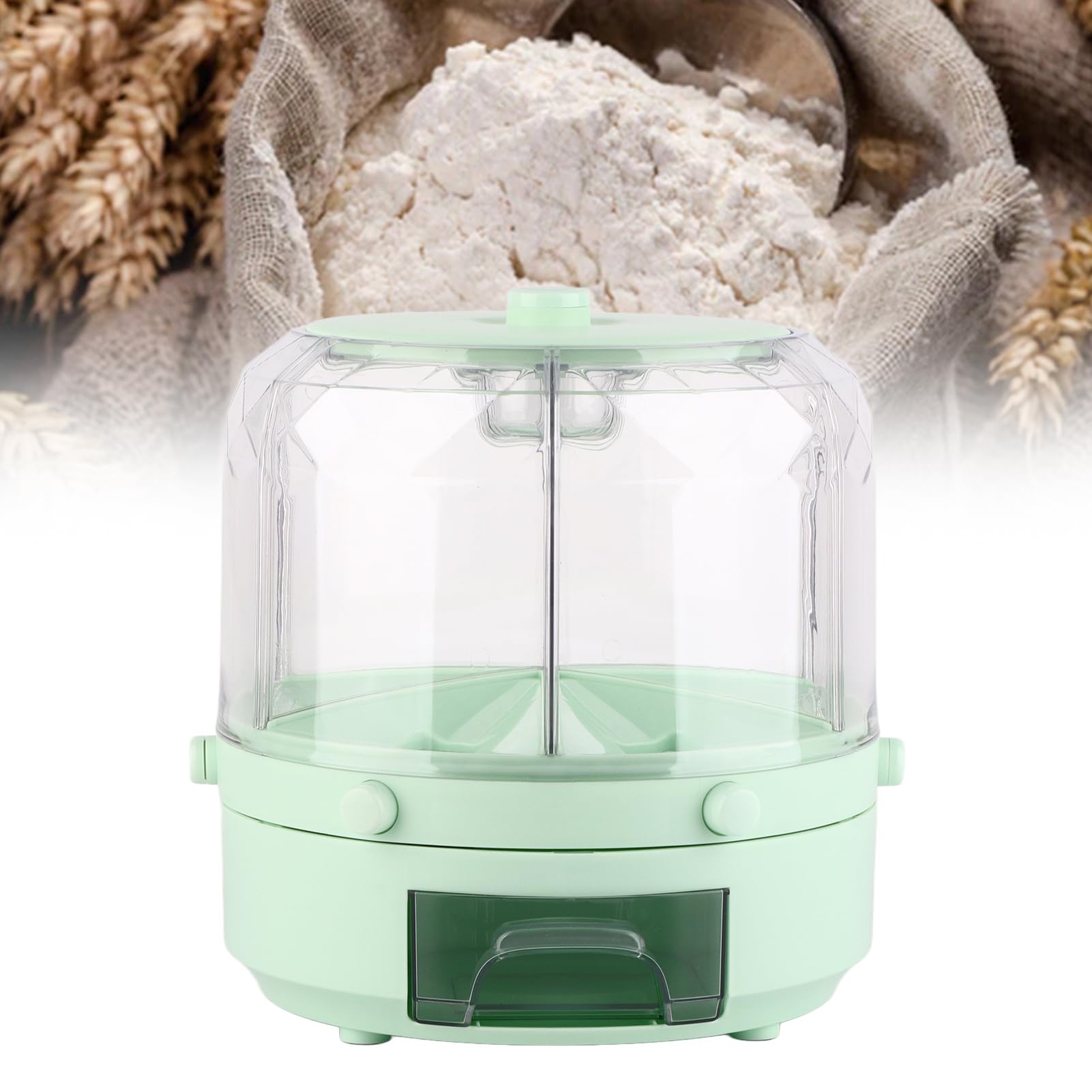 Distributeur rotatif de grains de riz, capacité 6 kg, 6 grilles stockage (Verte)