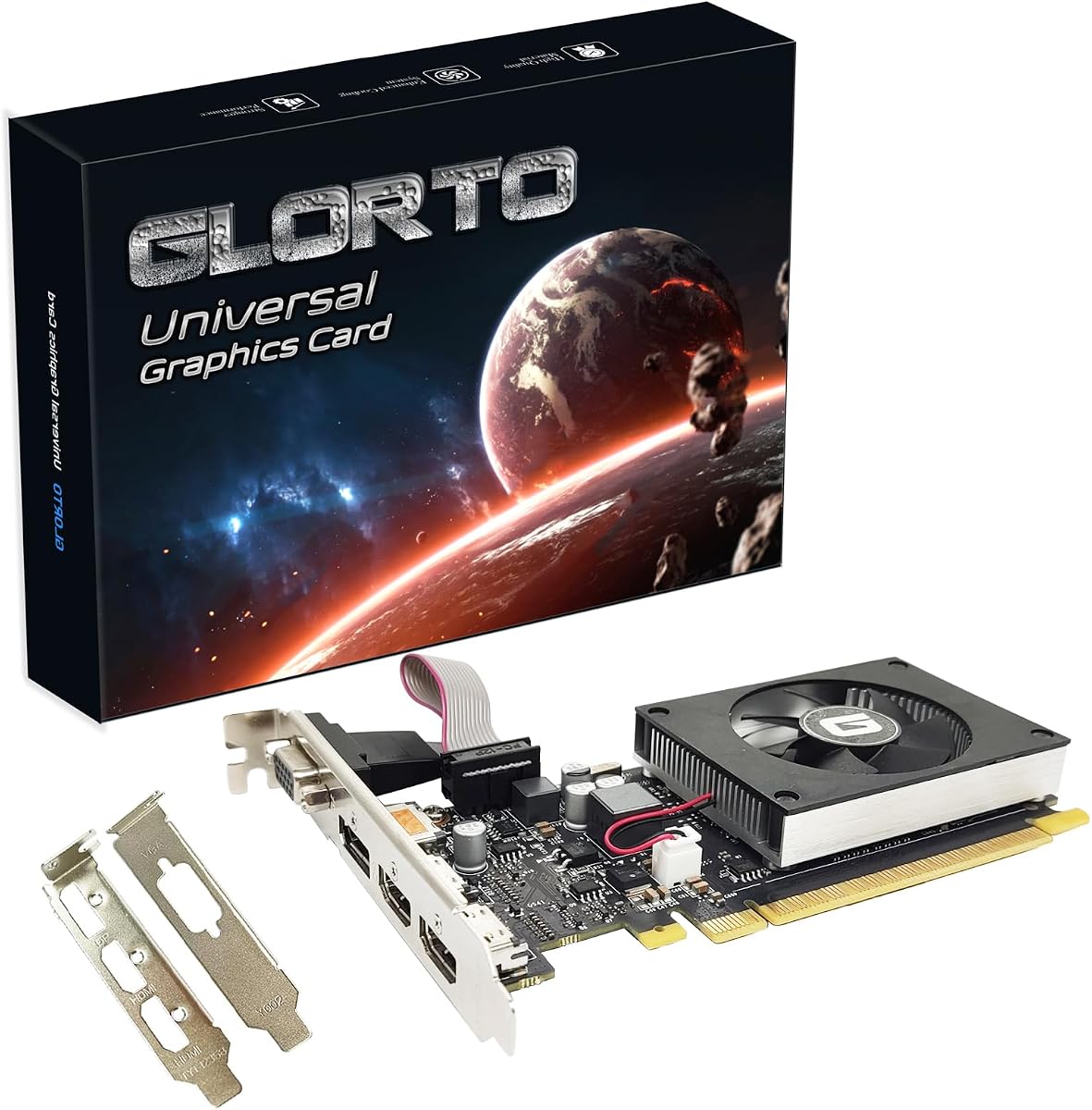 Tarjeta gráfica GeForce GT 730 4G de perfil bajo, 2X HDMI, DP, VGA, DDR3, PCI Express 2.0 x8, GPU de nivel básico para PC, SFF y HTPC, compatible con Windows 11