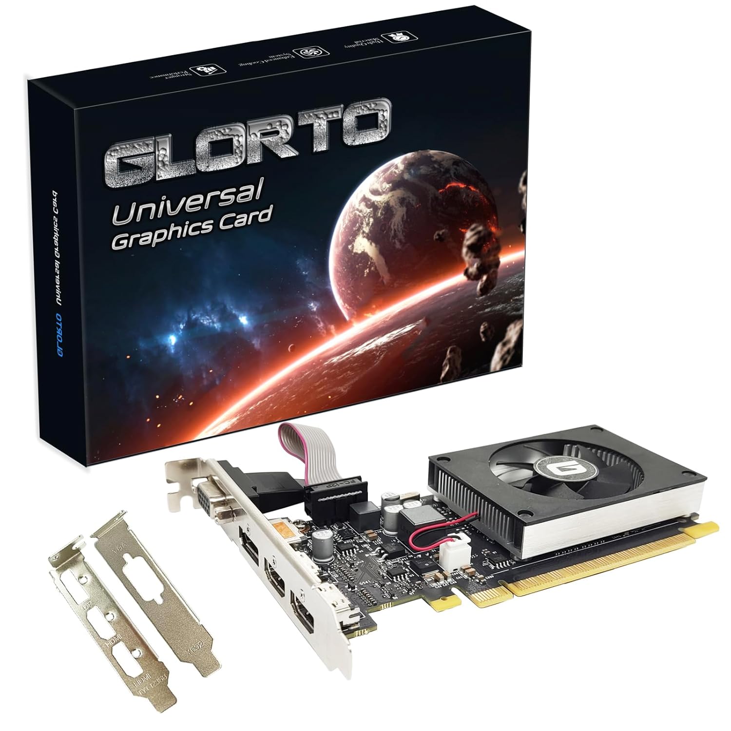 GeForce GT 730 4G Low Profile Graphics Card, 2X HDMI, DP, VGA, DDR3, PCI Express 2.0 x8, Entry Level GPU for PC, SFF and HTPC, Compatible with Windows 11