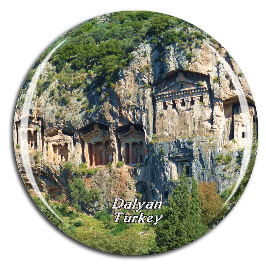 Weekino Black Turkey Lycian Rock Tombs Dalyan Fridge Magnet 3D Crystal Glass Tourist City Travel Souvenir Collection Gift Strong Refrigerator Sticker