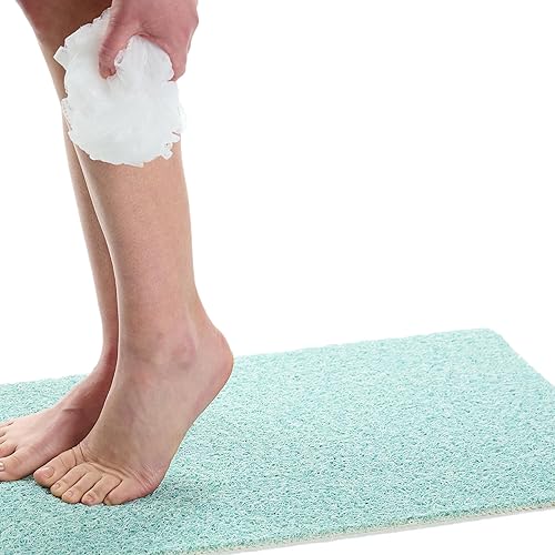 Miniatura 45 de Tapete de ducha antideslizante para bañera – Tapete de baño de lufa para baño – Tapete de baño de 40 x 16 – Tapete de baño antideslizante Gris,Aqua
