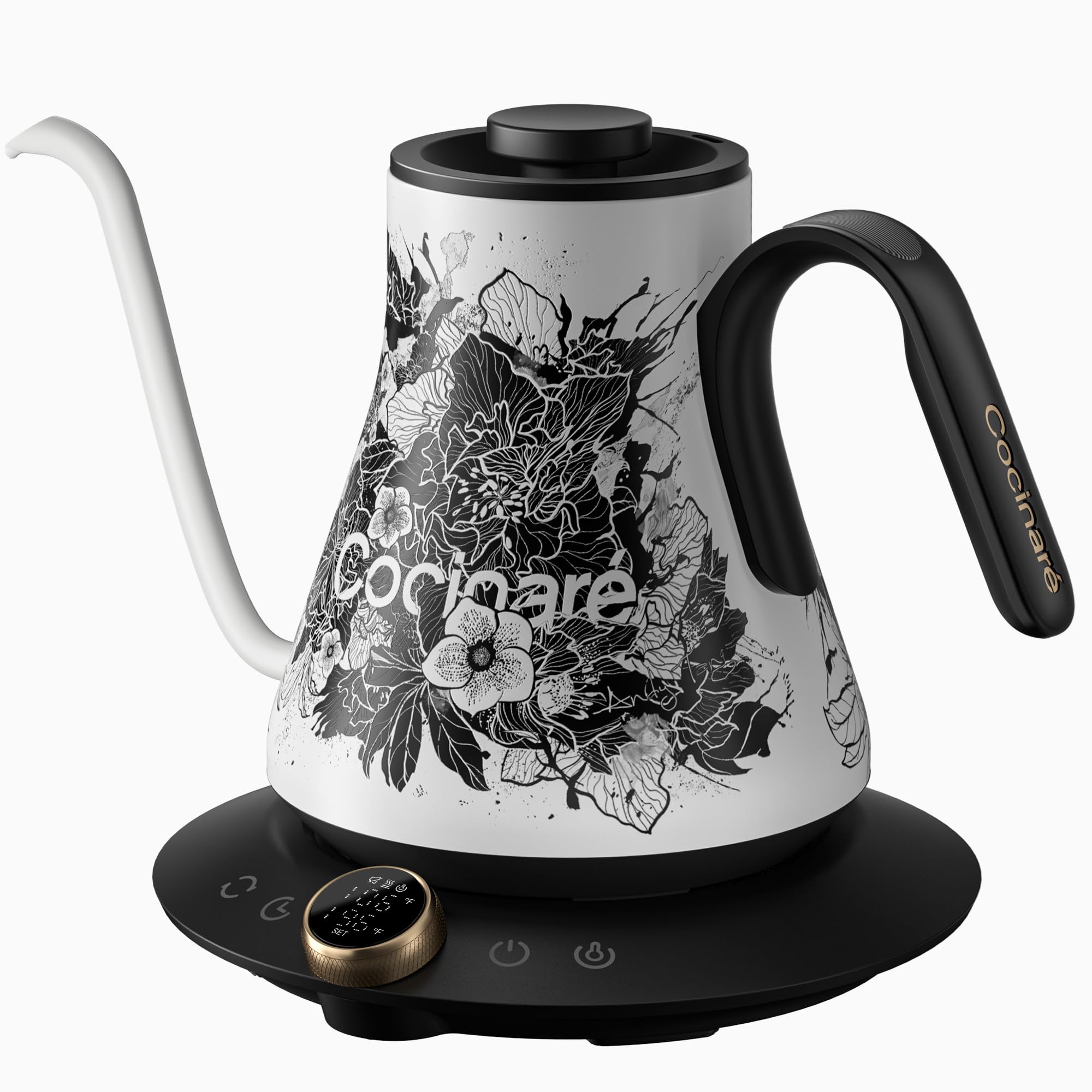 Cocinare Artisan Collection Blossom Gooseneck Electric Kettle
