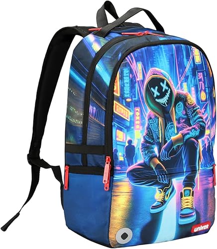 Miniatura 9 de UNIKER Mochila para portátil de viaje,Mochila de graffiti para trabajo,Mochila para portátil de diseño para 15.6 pulgadas,Bolsa resistente al agua,