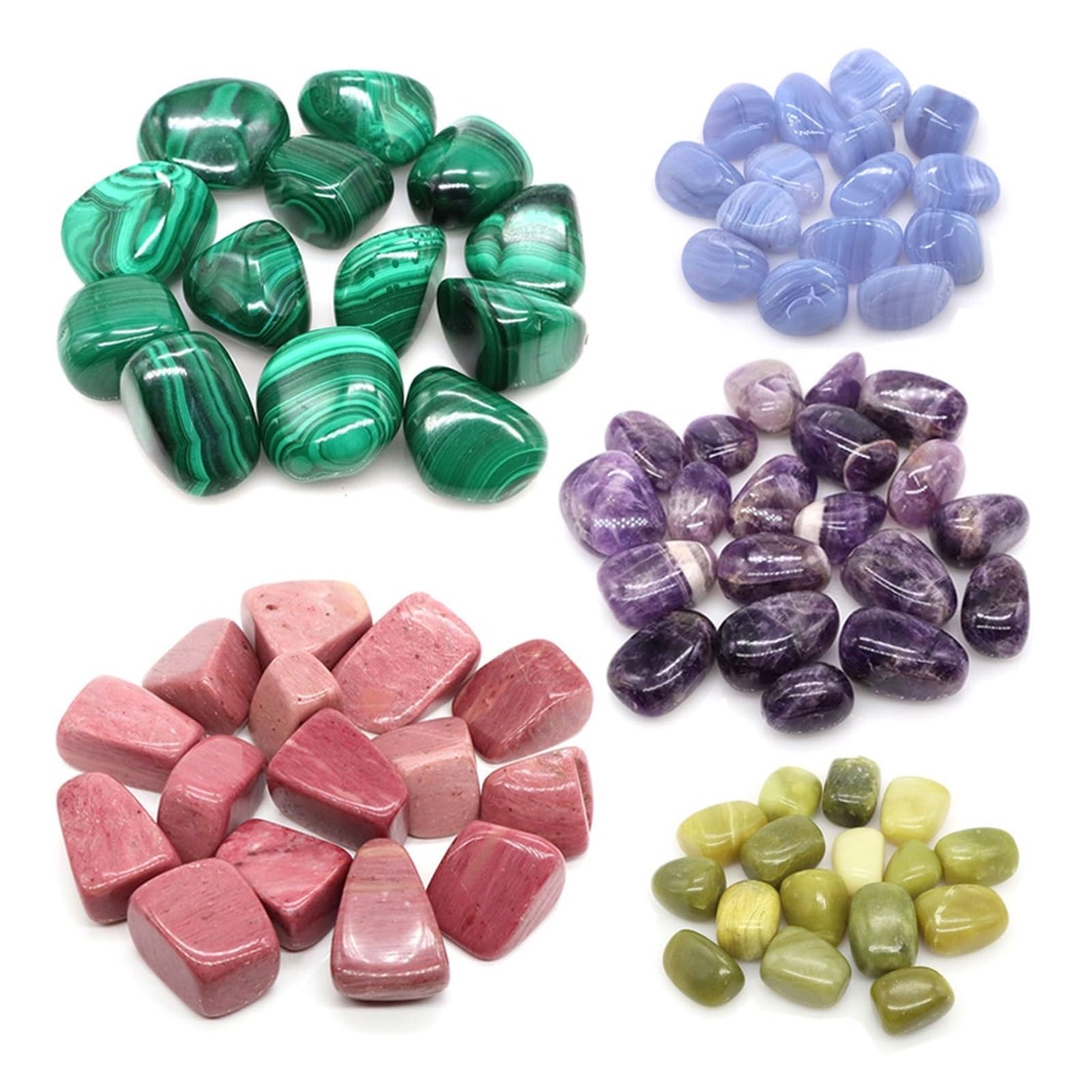Trommelsteine, Massenerz, Kies, Probe, Heilkristalle, Quarz, Energieedelsteine, Mineralien, Aquarium, Garten, Heimdekoration FüR BlumentöPfe Und Aquarien(Color23,1000g)