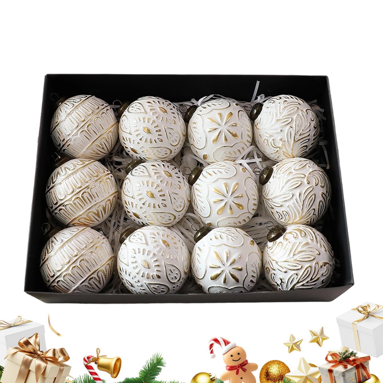 Bolas de Navidad Pack De 12 Piezas Colgante Vintage para Colgar
