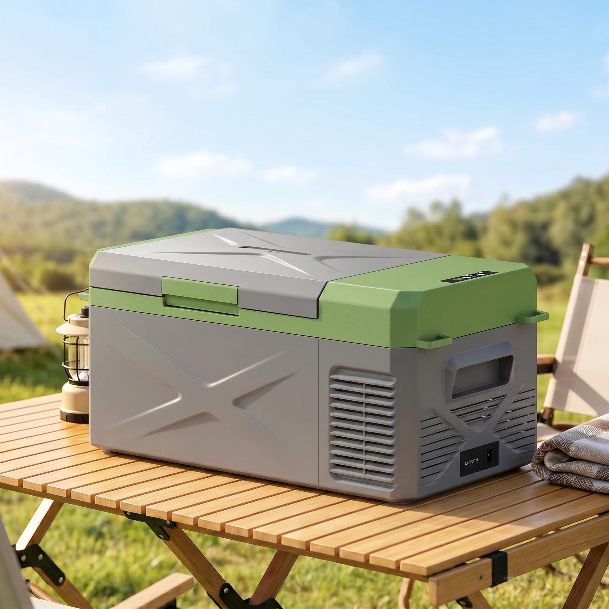 Outsunny Glacière électrique portable 16,3L Réfrigérateur 12/24V Gris | Réfrigérateur de Voiture Portable, Congélateur, Mode ECO, -20℃ to 20℃, pour Maison Camion Camping