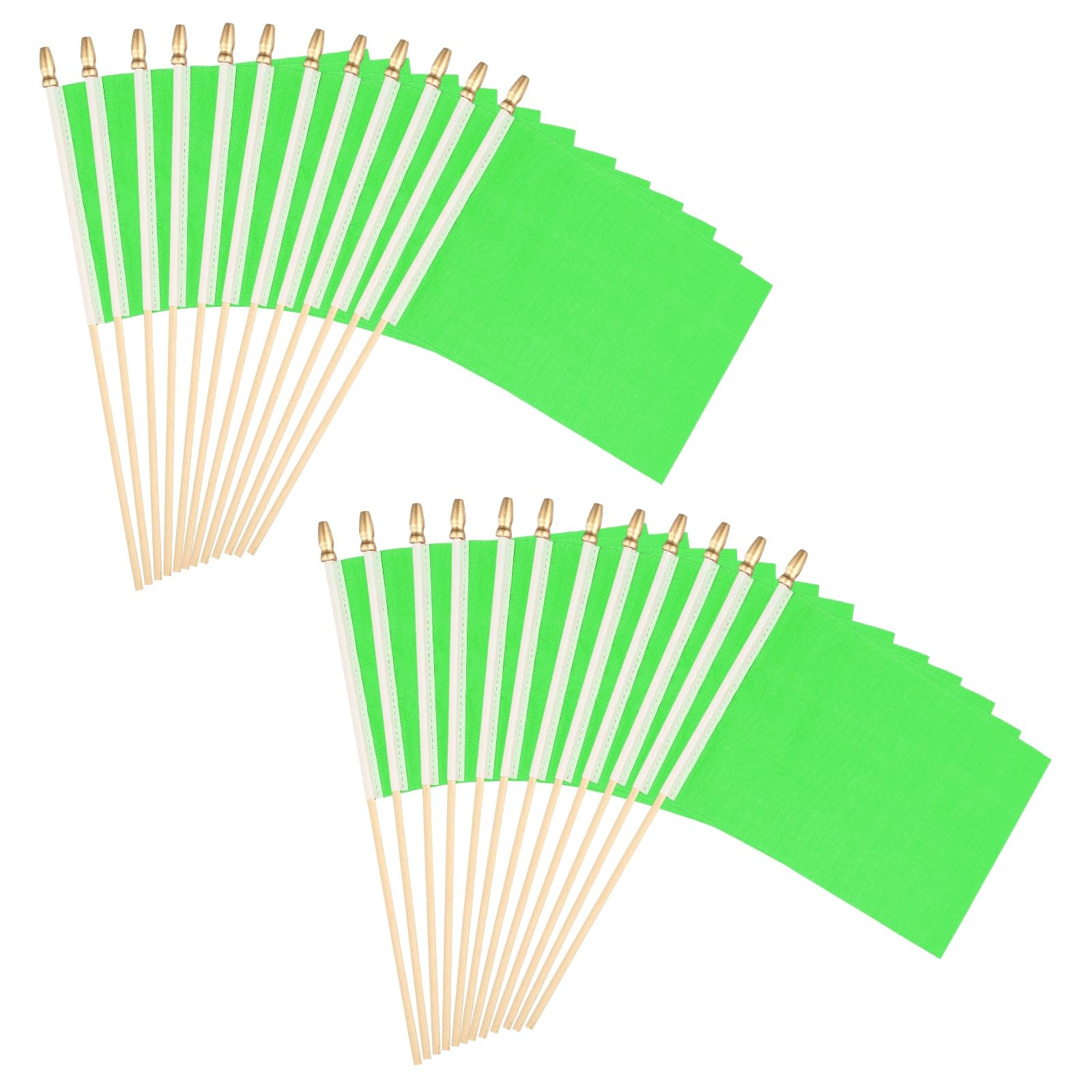 Drapeaux vierges verts PATIKIL en lot de 24 pour décorations personnalisées
