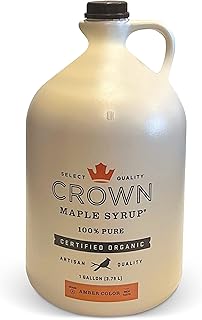 Crown Maple Organic Grade A Maple Syrup, Amber, 128 Fl. Oz (Pack of 1)