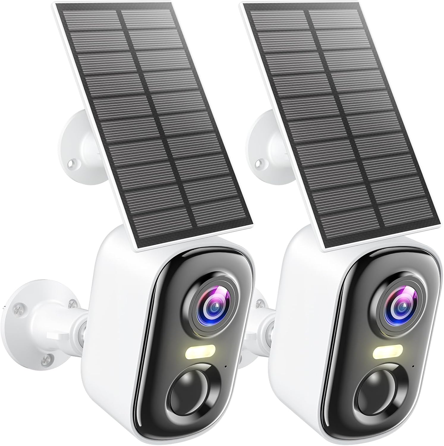 2K Solar Camera Outdoor Wireless, WiFi Cameras for Home Security with Solar Panel, Spotlight Color Night Vision, AI Motion Detection, Siren Alarm, 2-Way Talk, IP66, Cloud/SD Storage 2 Pack