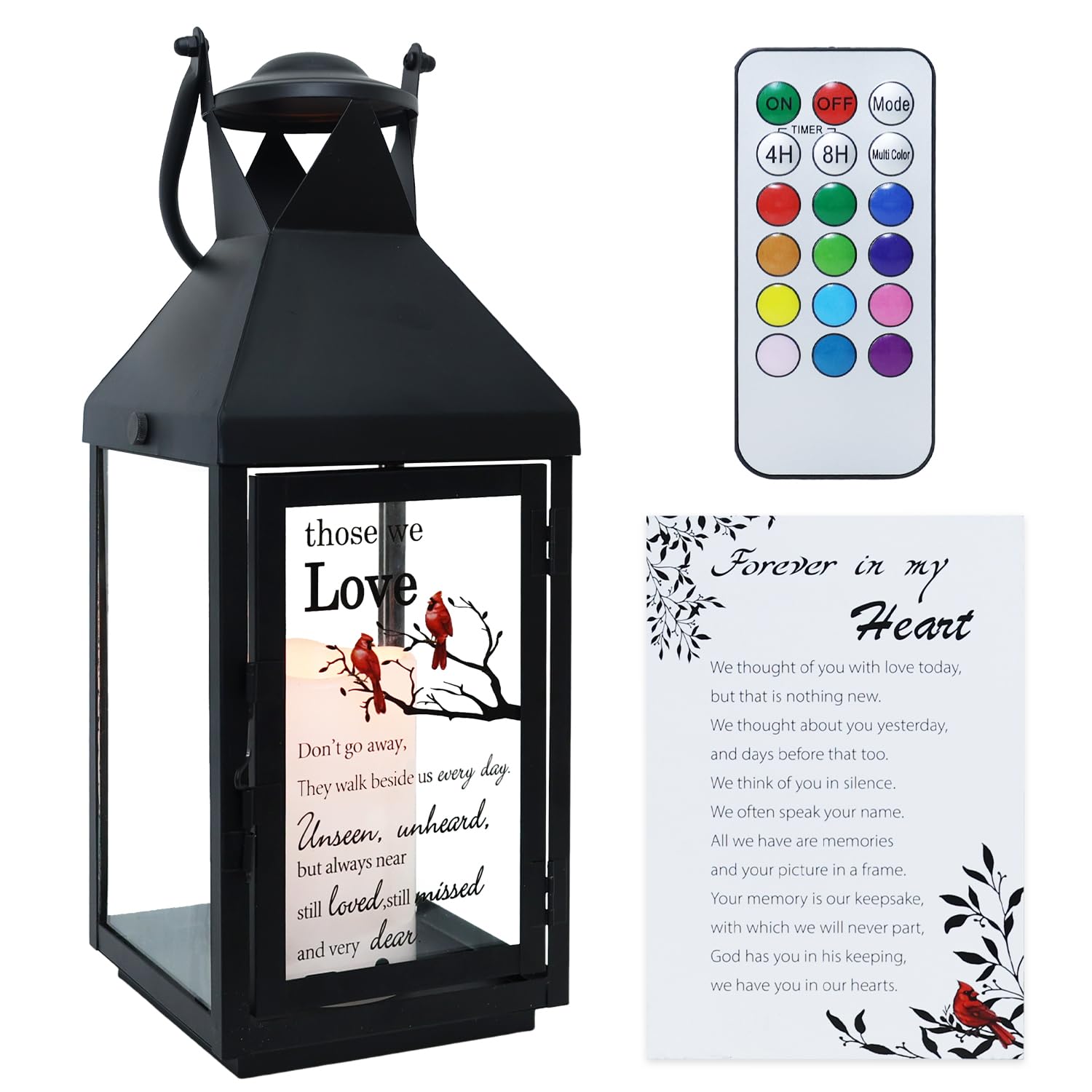Regalos de ruptura por pérdida de madre con faroles conmemorativos LED