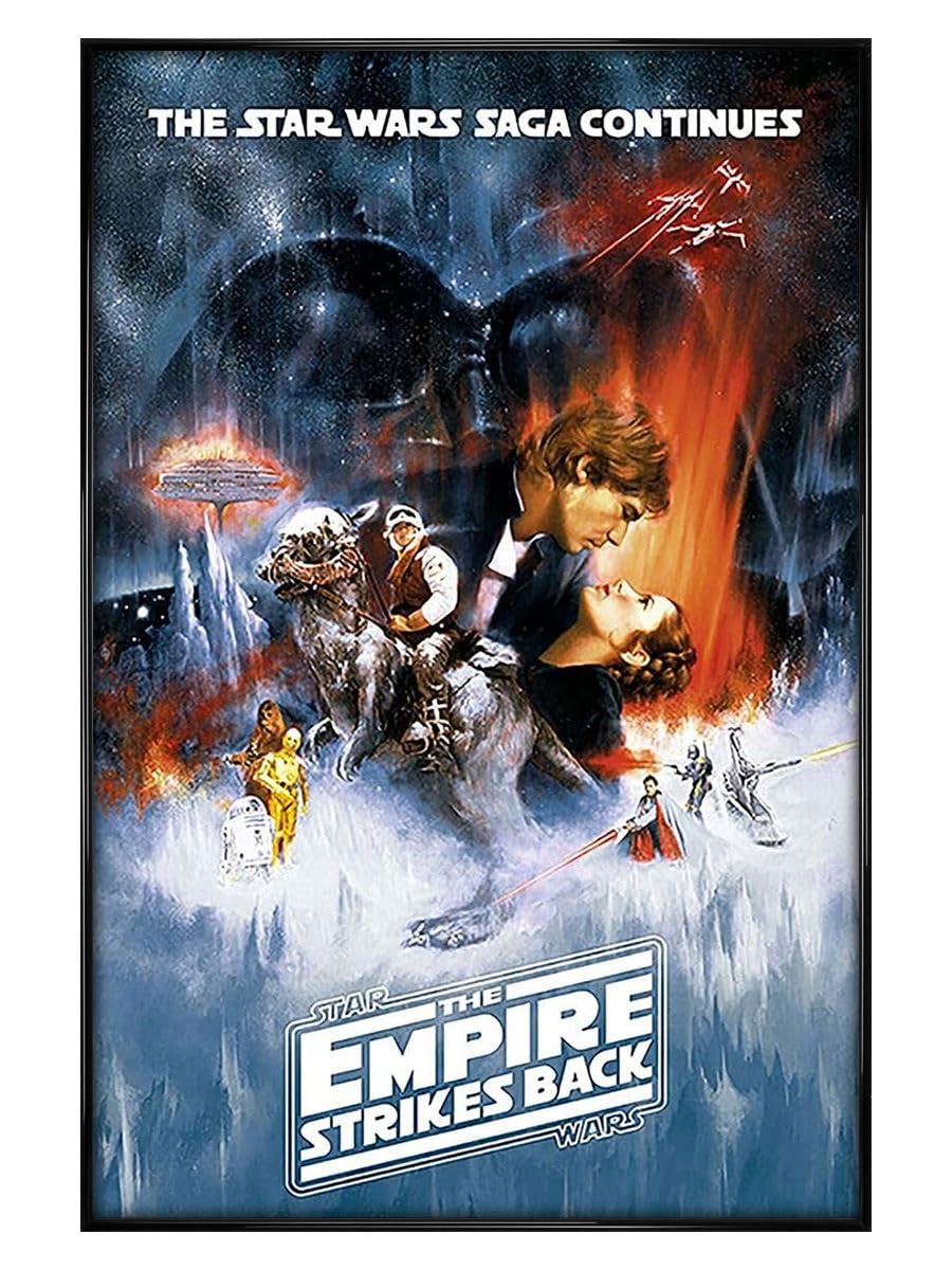 Grindstore Star Wars - The Empire Strikes Back (One Sheet) Maxi Poster - Black Gloss Framed