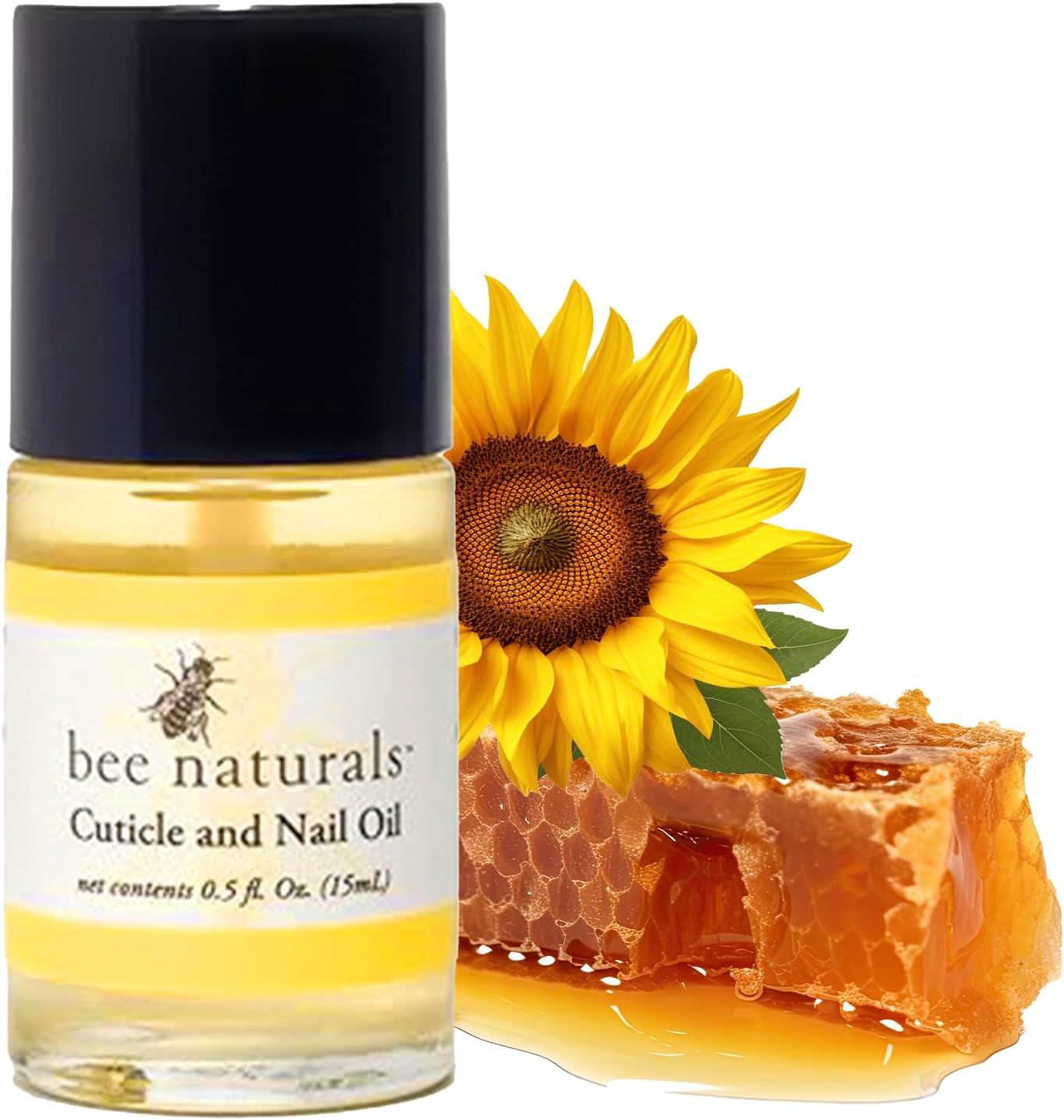 Bee Naturals Best Cuticle Oil - Nail Oil Helps All Cracked Nails and Rigid Cuticles - Perfect Vitamin E Enriched Treatment for Moisture, Softness & Health - Anti-Fungal Tea Tree Essential Oils