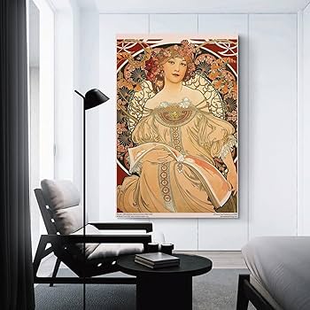 Tak　Alphonse Mucha ミュシャ 夢想　複製画　ポスター 楽天市場】ミュシャ「夢想」複製ポスター印刷 A1 A2 A3 A4 白フチあり