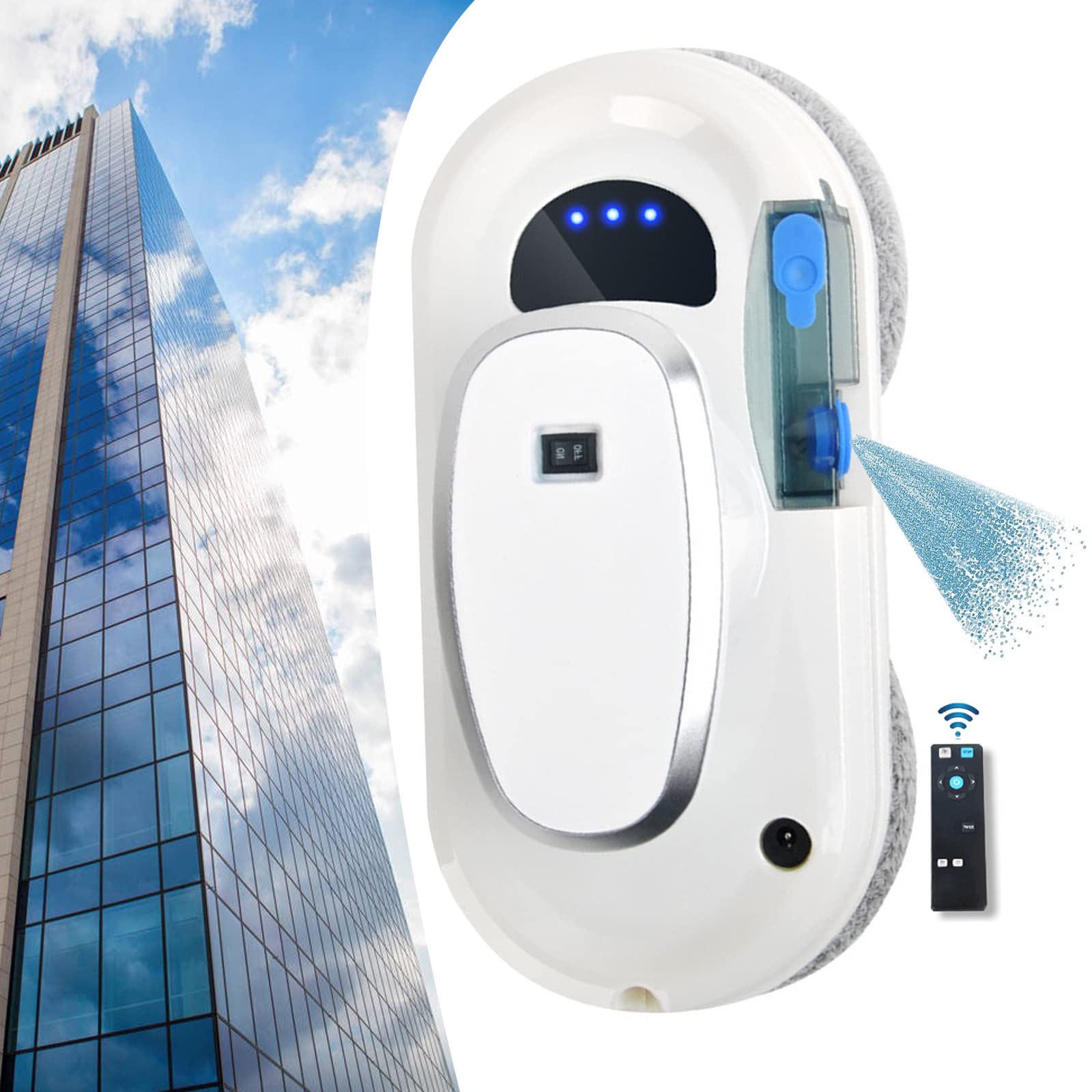 Robot do czyszczenia okien,z automatycznym spryskiwaczem wodnym Inteligentny robot do czyszczenia szkła do wewnątrz i na zewnątrz Zestaw inteligentnego czyszczenia szyb pomieszczeniach i na zewnątrz