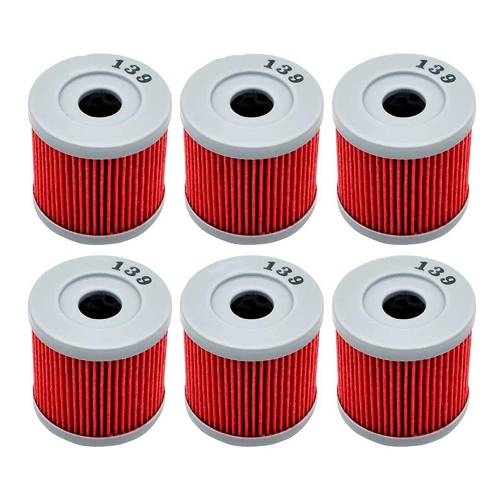 filtr oleju motocyklowego Pasuje do Suzuki DRZ400 DRZ400E DRZ400S DRZ400SM Quadracer LTR 450 LTZ400 filtra oleju motocyklowego Quadsport(6Pcs-Red)
