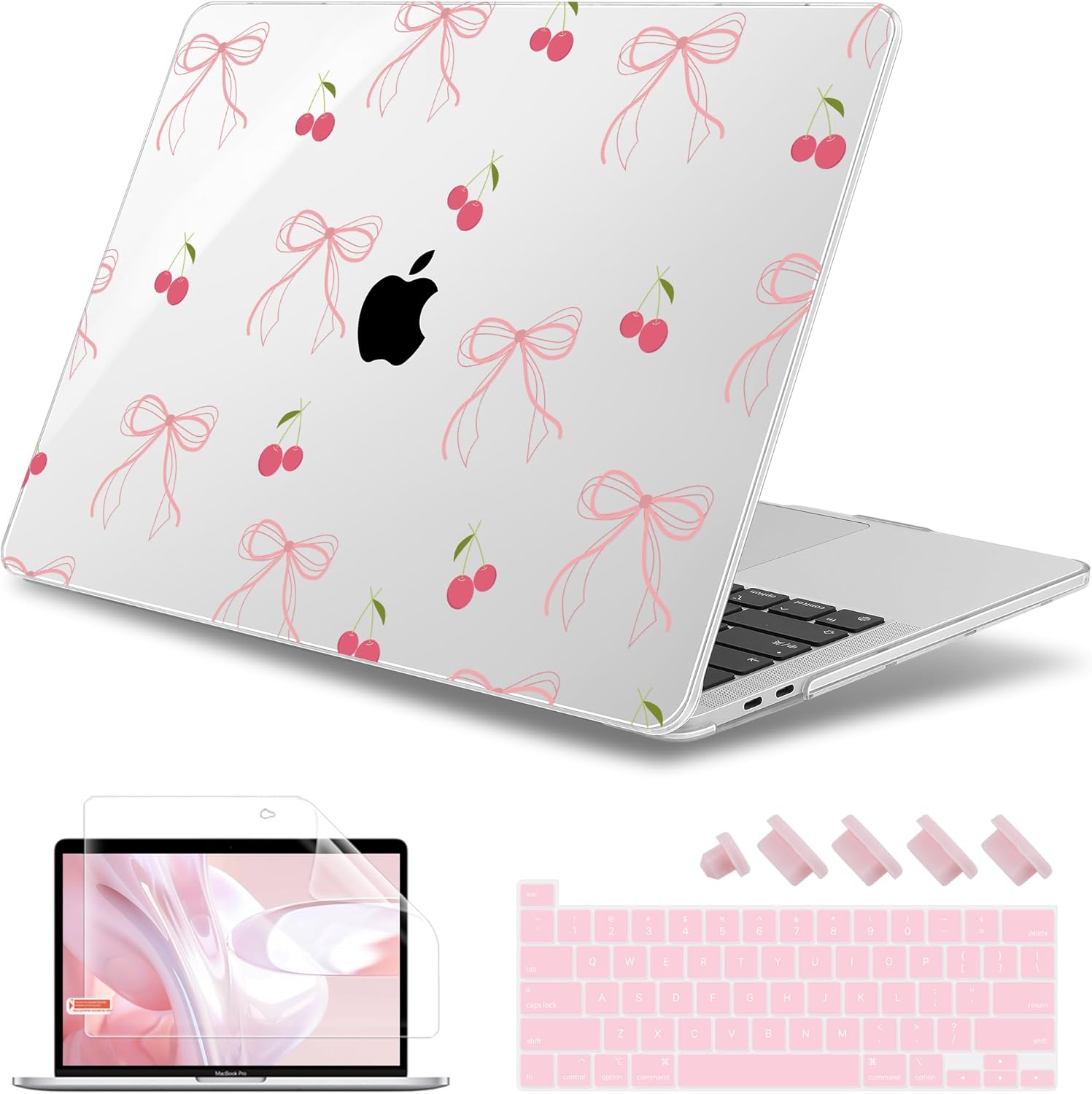 May Chen for MacBook Pro 13 inch Case 2022 2021 2020 Release A2338 M2 M1 A2289 A2251, Plastic Crystal Hard Shell Case Cover for MacBook Pro 13 inch Touch Bar Fits Touch ID, Bow