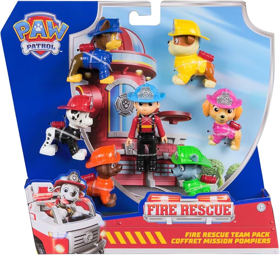 SUNNY, Patrulha Canina, Fire Rescue, Pack 7 Figuras