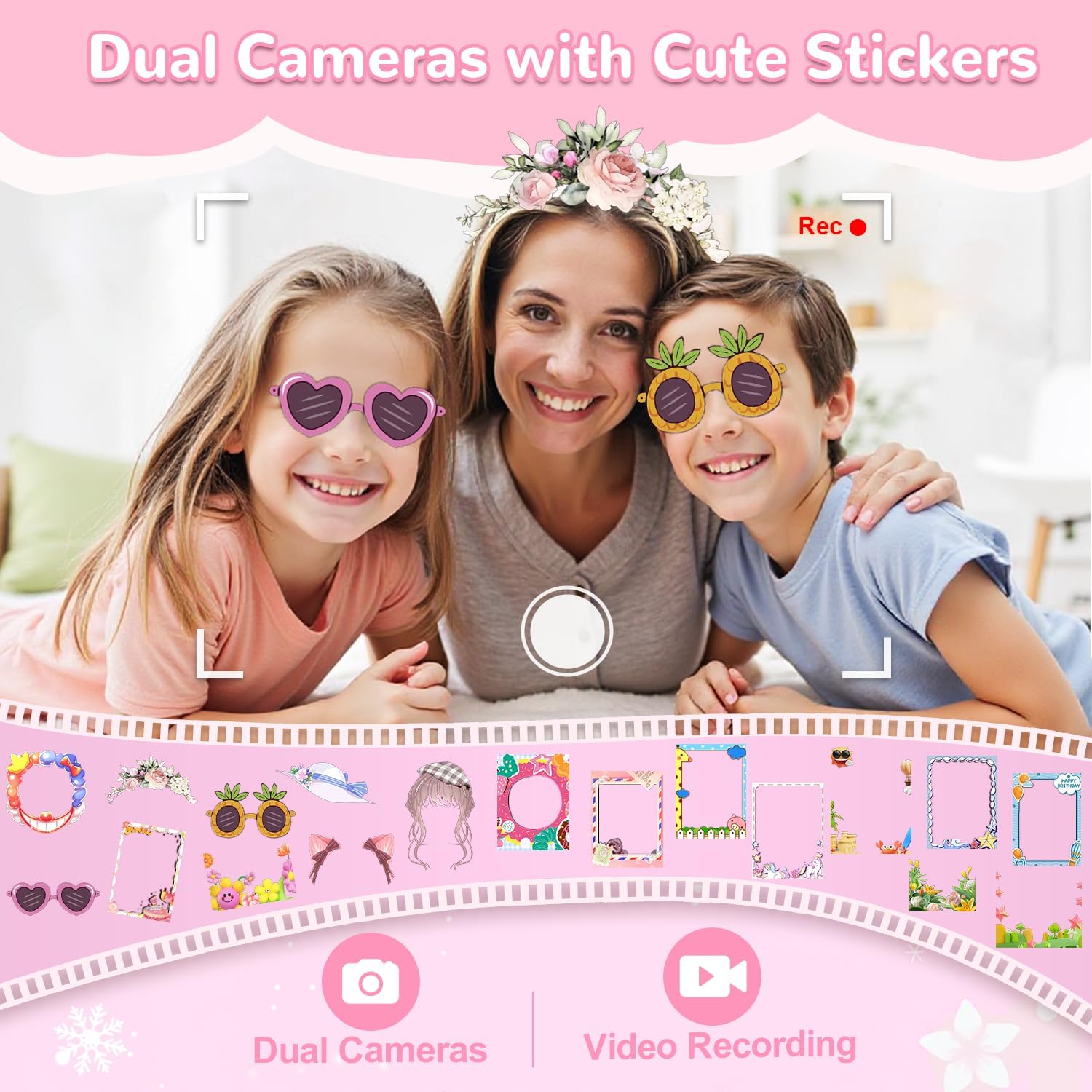 Lapare Kids Toy Smartphone, Birthday Gifts for Girls 3 4 5 6 7 8 Years Old, Unicorn Toddler Play Phone with Camera, Educational Games, MP3 Music
