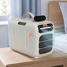 Climatiseur Mobile 4700 BTU, Climatiseur de Camping   Double Tuyau avec 4 Modes Cool, Dry, Fan, and Sleep, 3 Vitesses, Minuterie et T l commande pour Tente, Van et Caravane