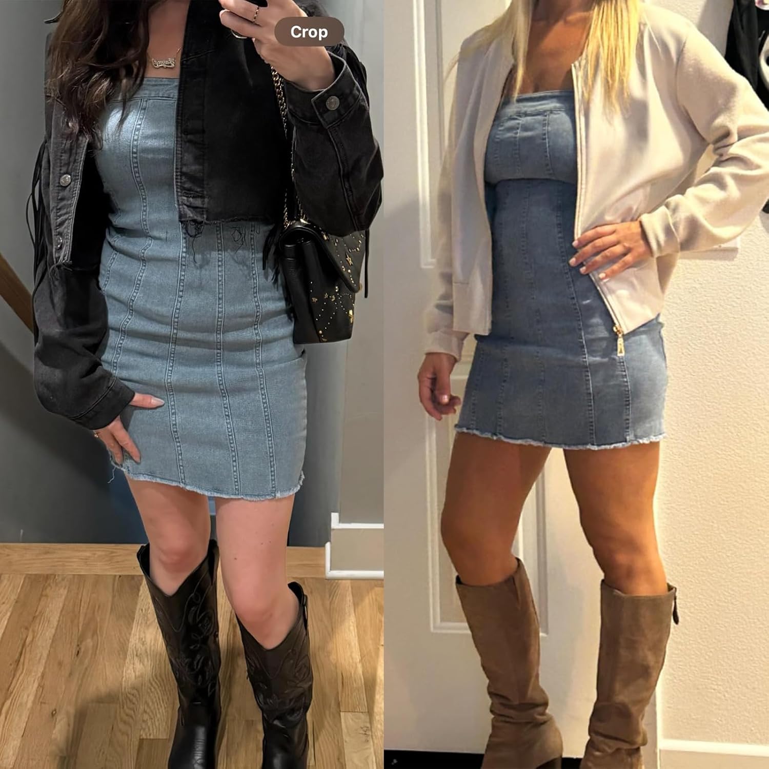 Sexy Denim Strapless Dresses for Women Y2K Jeans Corset Backless Tube Bodycon Mini Dress Clubwear - Image 3