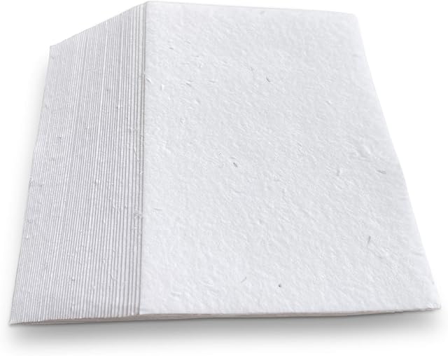 Wanderings Handmade Flower Seed Paper - A4 Size - Package of 50 - Plantable Recycled Loose Leaf Paper with Embedded Wildflower Seeds for Invitations, Sketching, Writing - Thick 250 GSM - 21x30cm