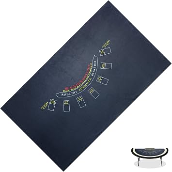 BALIKEN Rectangular 86 X 50" Blackjack Tabletop Casino Felt Professional Grade Mat