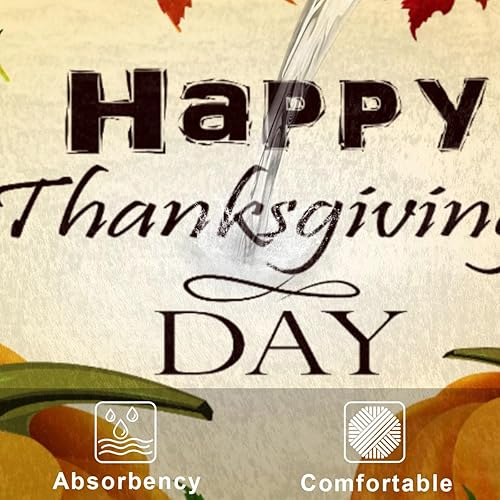 Miniatura 8 de Bountiful Pumpkin Maple Leaf Bathroom Rugs Bath Mat 15.7x23.6 in Extra Soft Shaggy Memory Foam Shower Rug Non Slip Absorbent Throw Rugs Machine