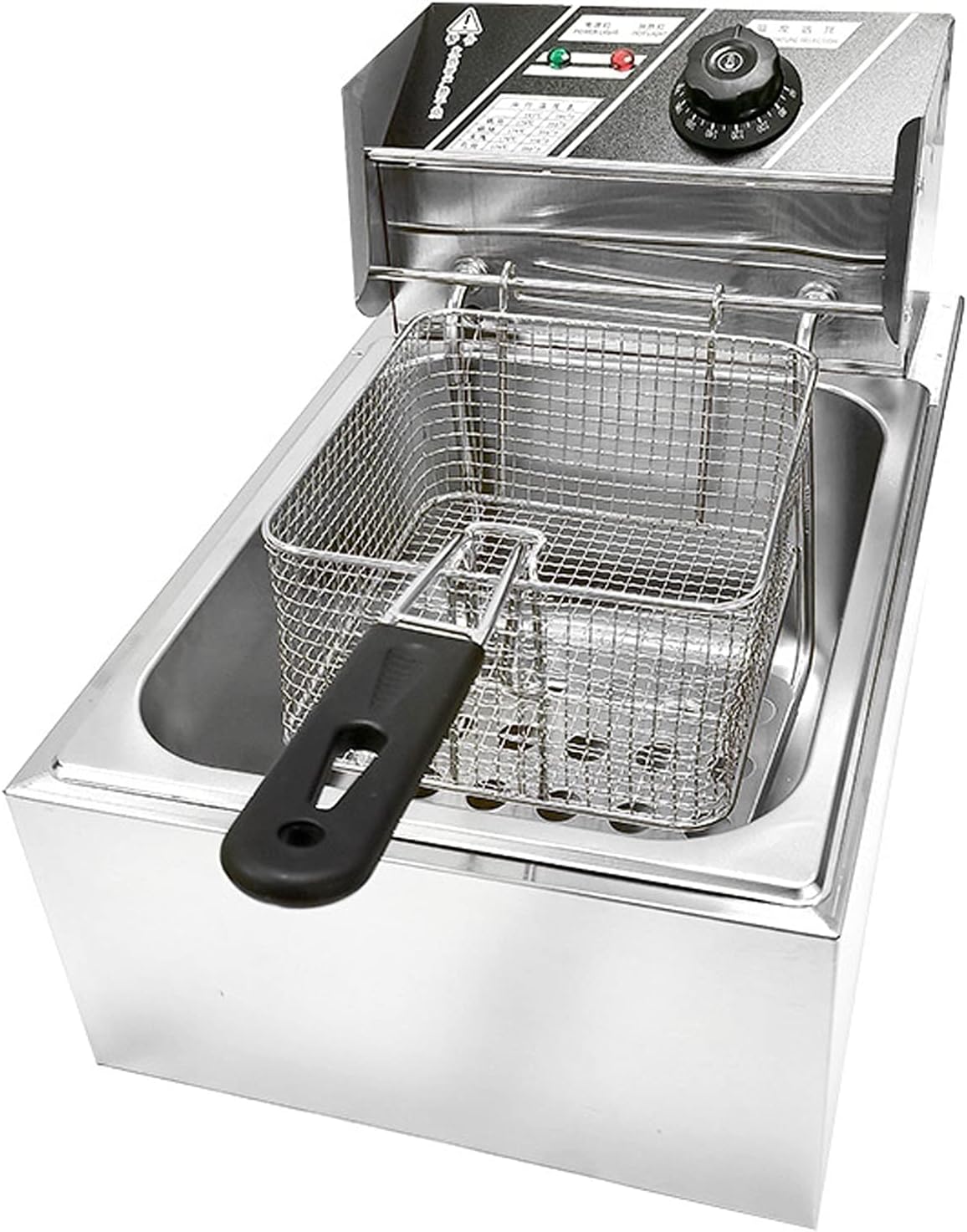 Amazon.co.jp 職業ディープファットフライヤー6.3Qt / 6L 2500Wステンレススチール製電気フライヤー簡単クリーン高速