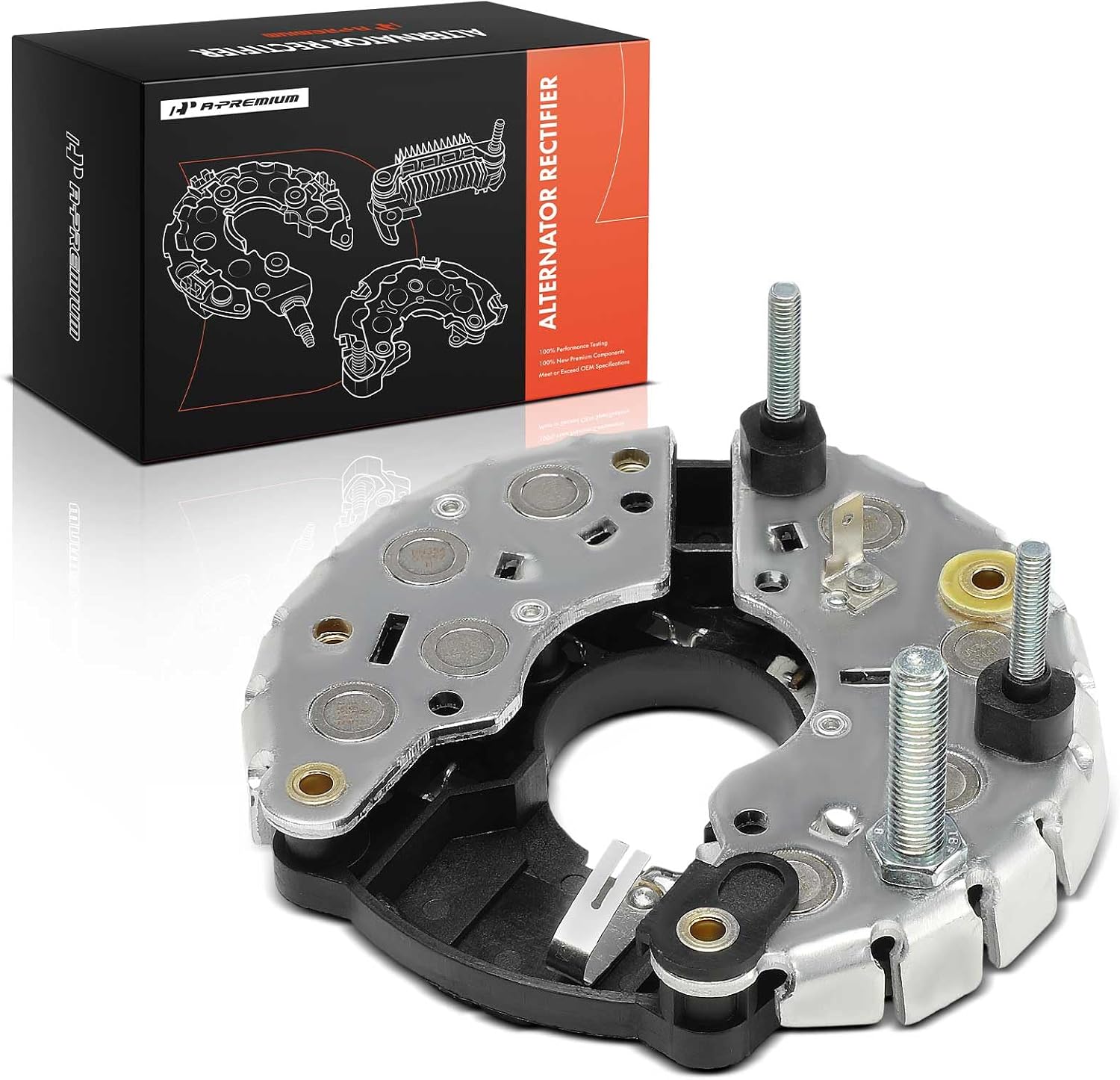A-Premium Alternator Rectifier Compatible with Merkur Scorpio 1988 2.9L, 14V Rectifier 8-50A Diodes