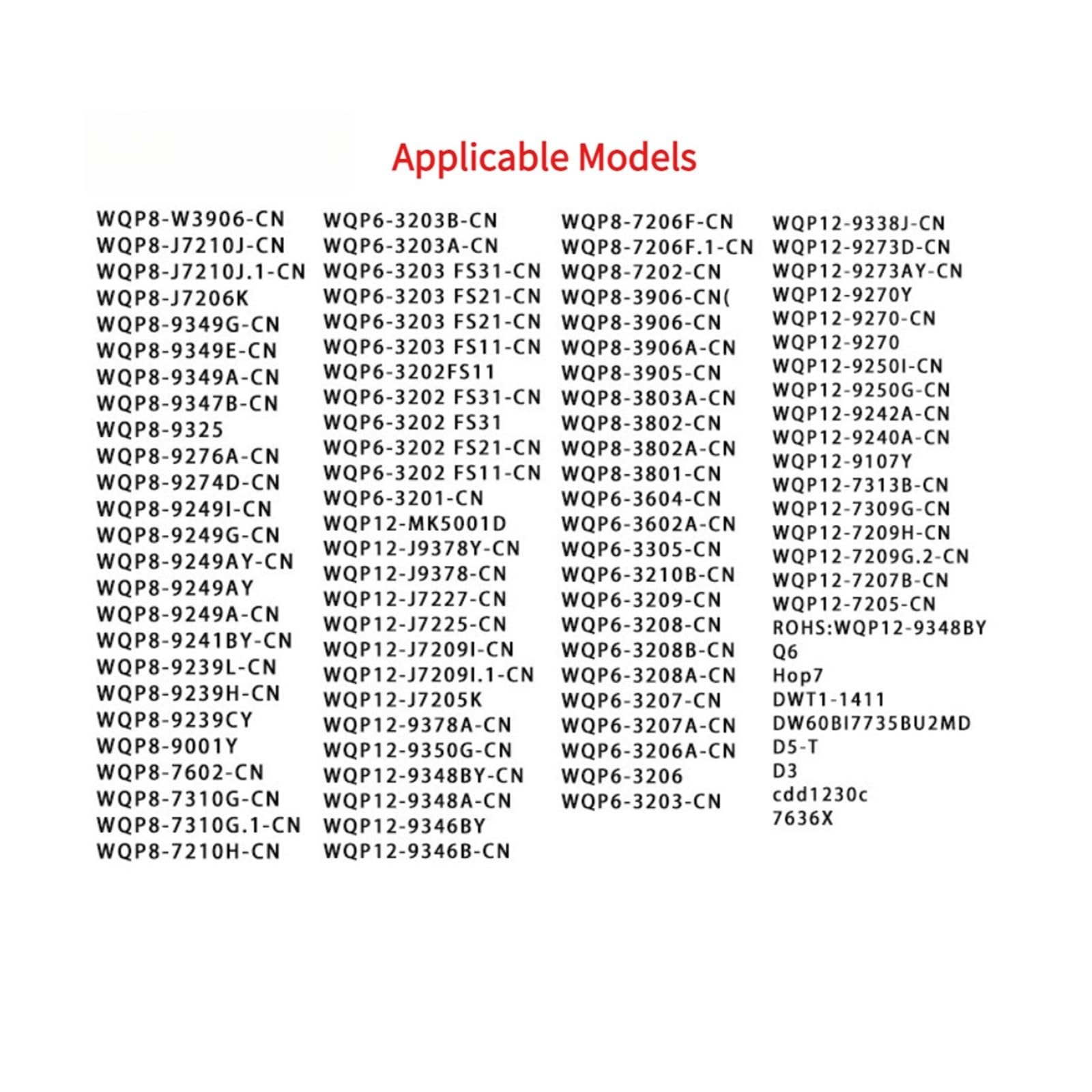 Compatible Con Midea,WQP8-3906A 3602 3905 3802 3908 Q6 D5-T Accesorios for Lavavajillas Distribuidor Componente De Piezas De Repuesto