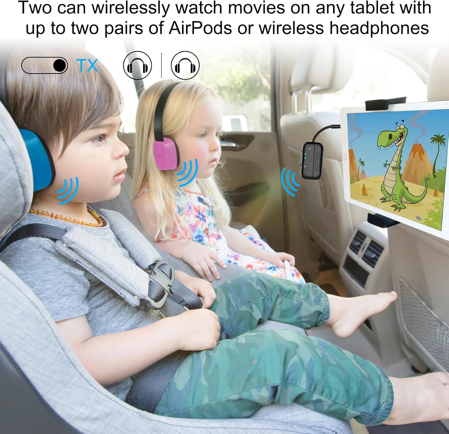 Émetteur-récepteur Bluetooth 2 en 1 2025 amélioré pour Avion, TV, PC, Salle de Sport, Interrupteur, Prend en Charge 2 AirPods/Casques ; récepteur Bluetooth pour Voiture/stéréo Domestique