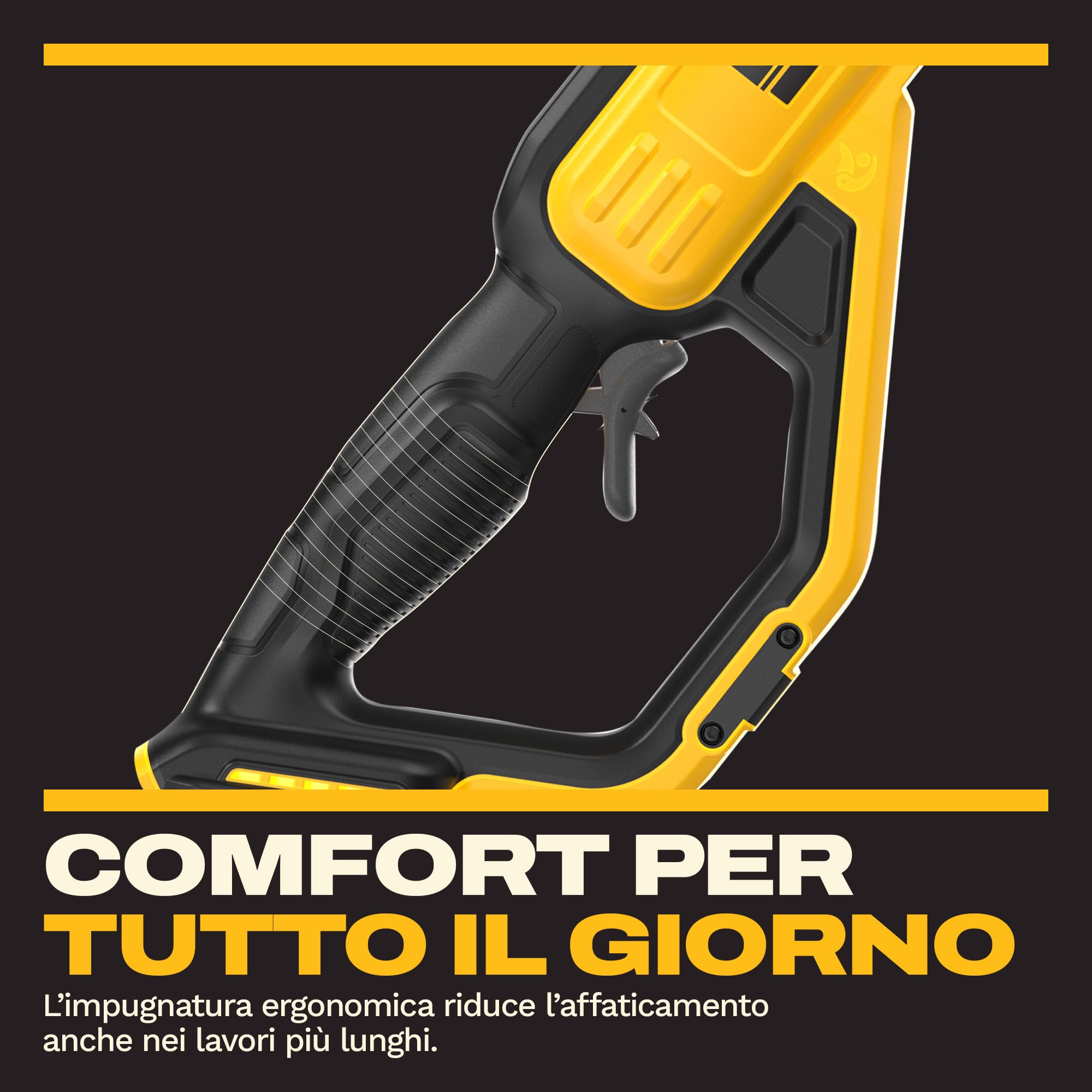 DEWALT 18V XR Potatore ad Asta Professionale; Potente e preciso per il taglio di rami alti, Solo Utensile, DCMPP569N-XJ