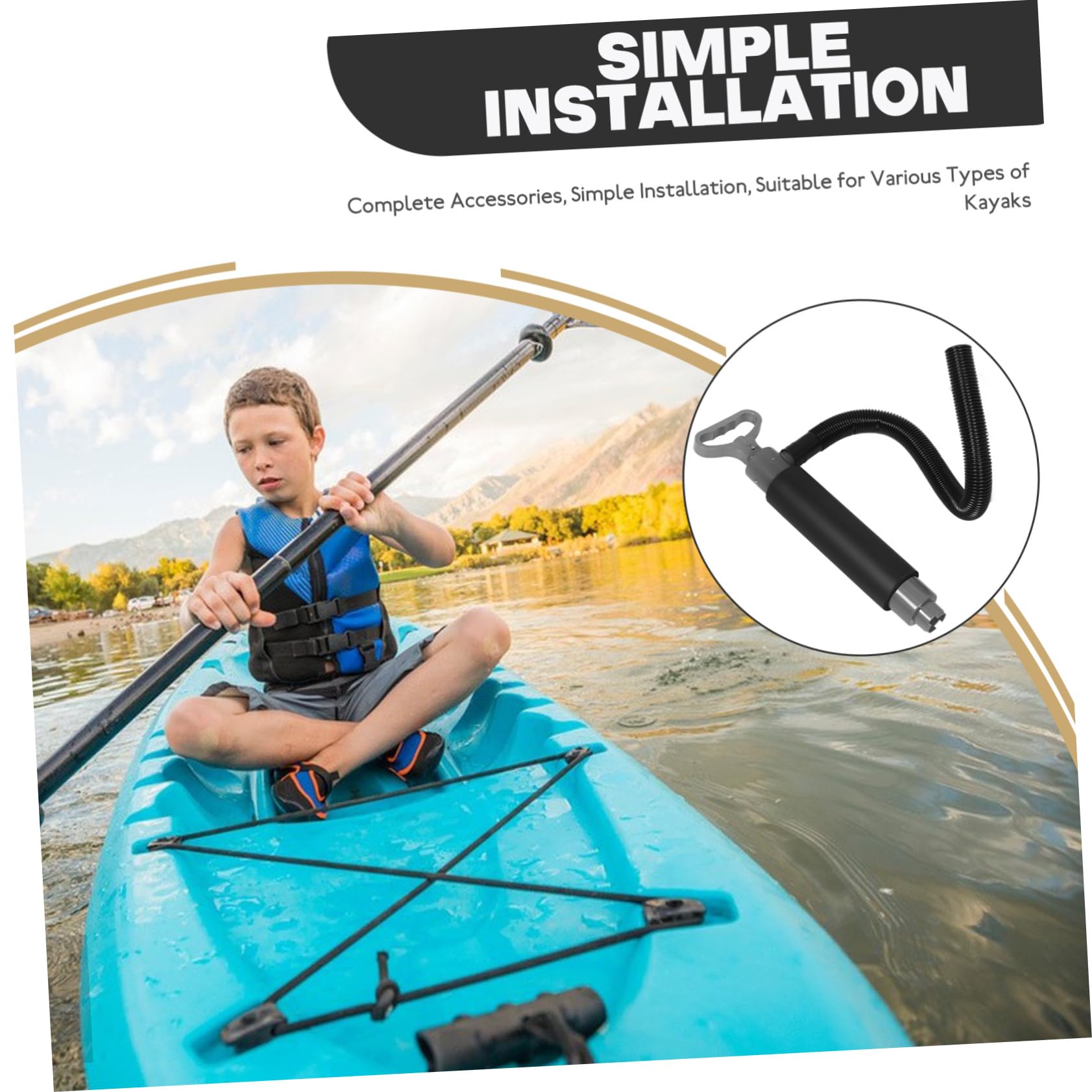 MILISTEN Kajakpumpe Bilgenpumpenkajak Manuelle Bilgenpumpen Für Boote Handlenzpumpe, Manuelle Wasserpumpe Marine Entwässerungspumpe Handlenzpumpen Für Boote Handpumpe Wasser Plastik
