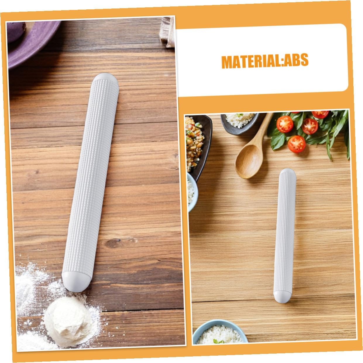 6pcs Nonstick Plastic Rolling Pin Set, Exhaust Vent Dough Roller for Pastry, Bread, Pizza, and Noodles, Compact Kitchen Baking Tool for Home Use