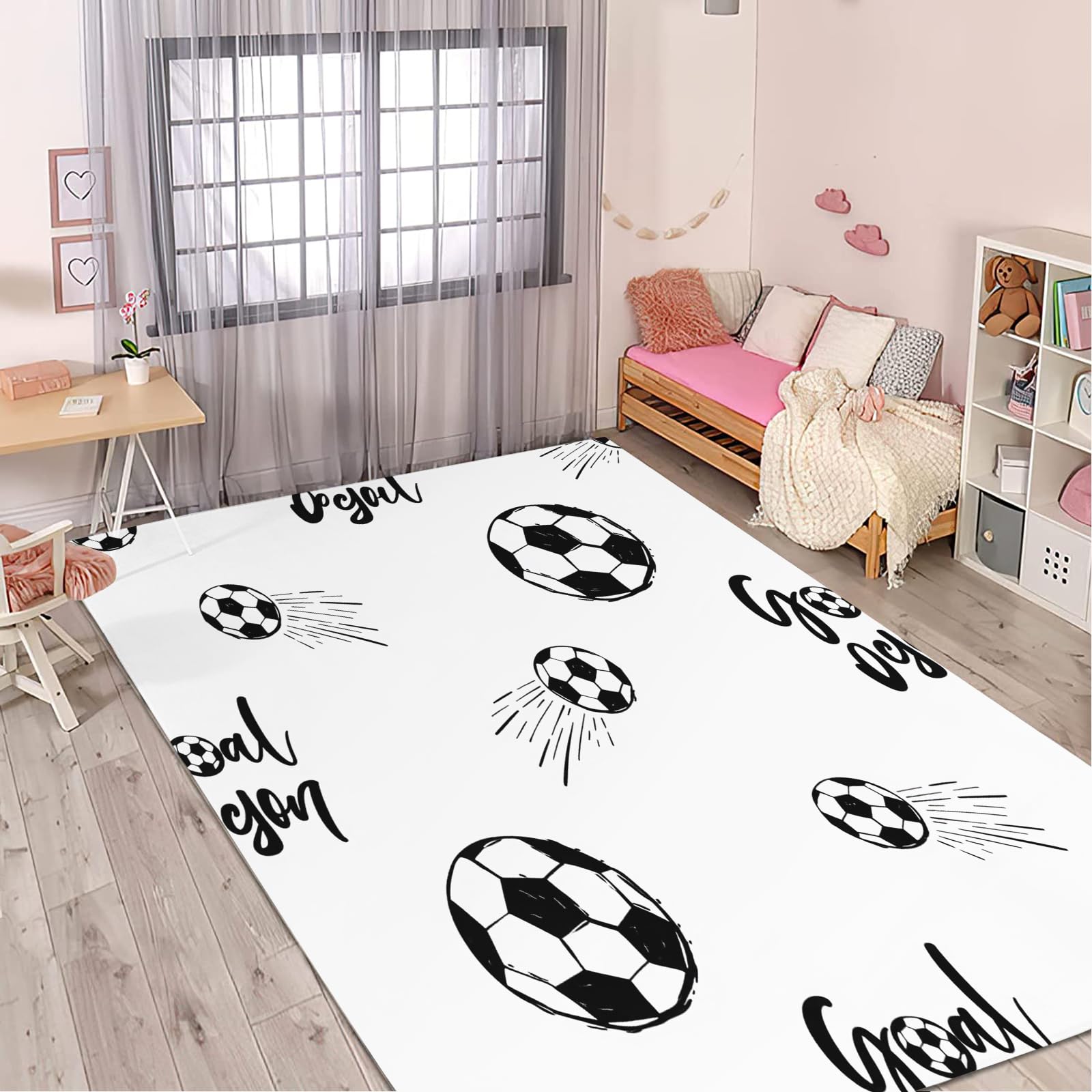 Tapis de salon football pour illuminer le sourire de votre enfant au réveil