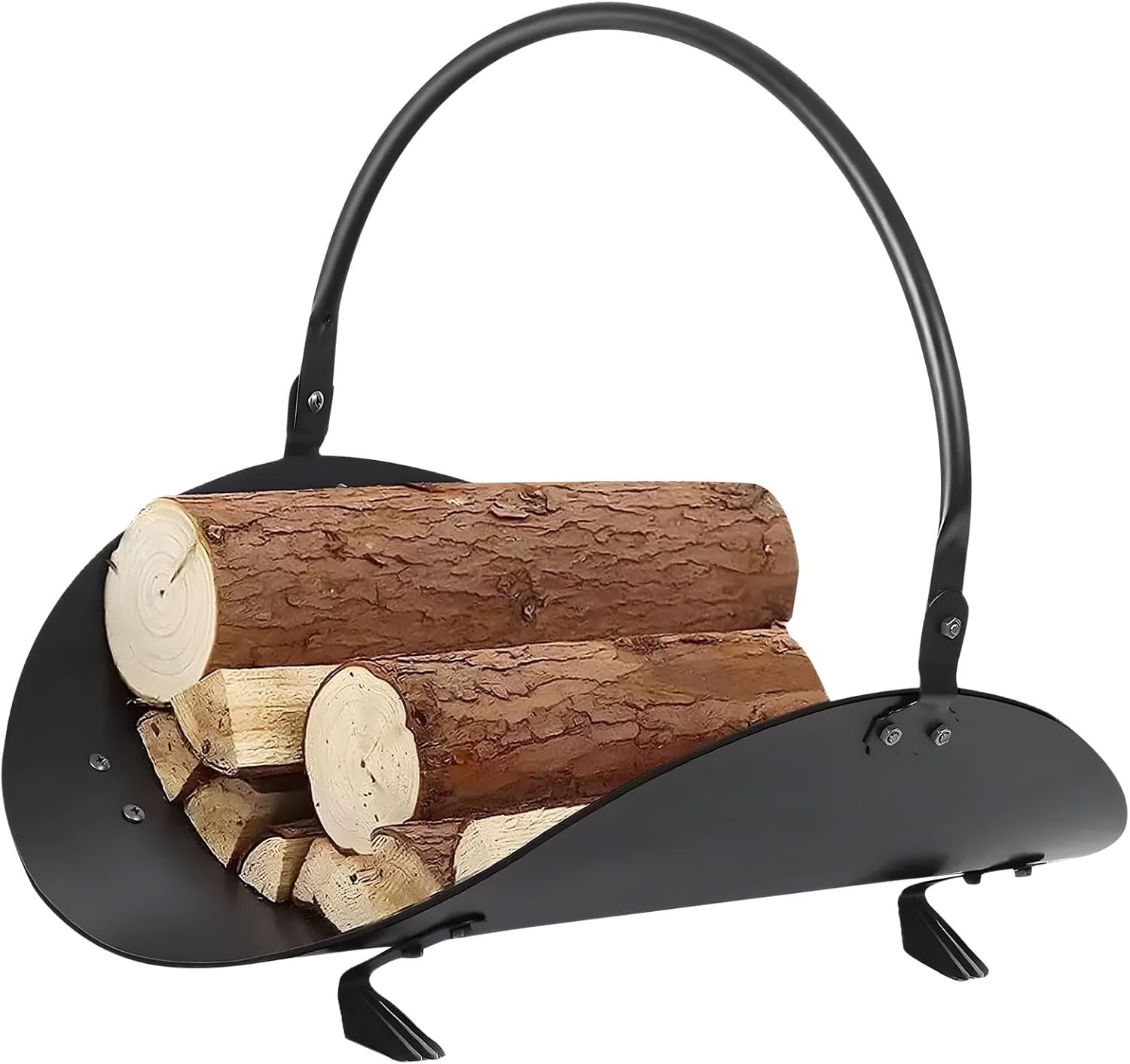 Modern Steel Firewood Holder Indoor/Outdoor Use Lightweight Frame Easy Setup Multipurpose Modern Indoor Outdoor Wood Holder