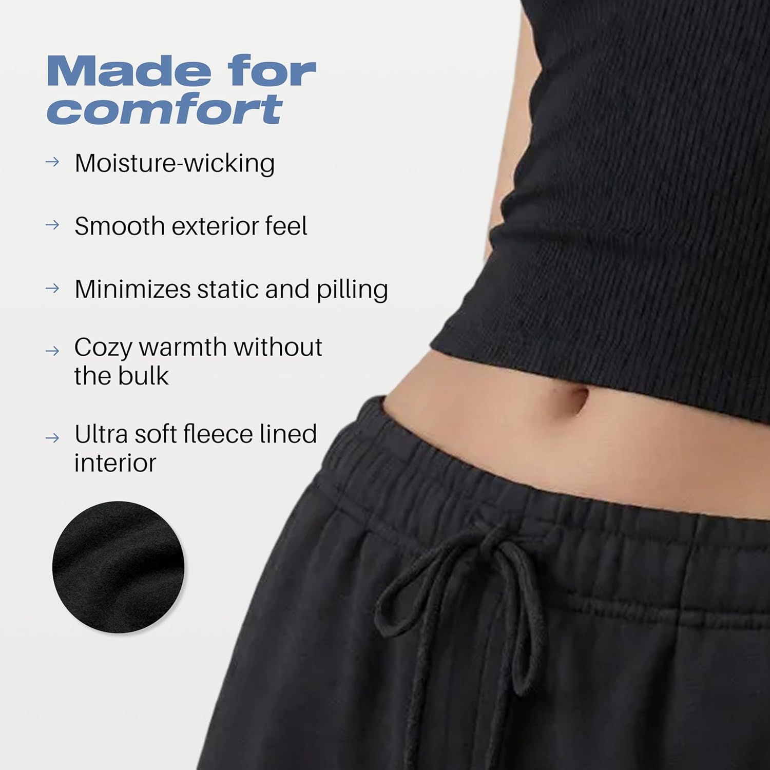 Common Stitch 3 Pack Sweatpants Women, Comfortable Womens Sweatpants, Fleece Womens Elastic Cuff Joggers (Available in Plus)