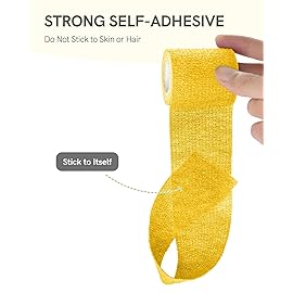 FriCARE Self Adhesive Bandage Wrap, Medical Tape in First Aid Kit, Cohesive Bandages for Wounds Sport Vet, 2 Inches X 5 Yards 16 Rolls, Vivid