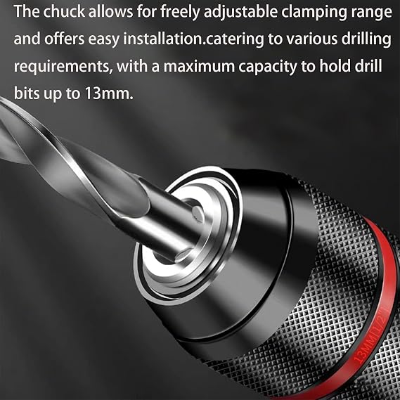 Multi - Function 1.5-13mm Self-Tighten Keyless Drill Chuck with 1/2-20UNF Mount, Complete with 3/8 SDS - Plus Shank, 1/4 Hex Shank & 1/2 Impact Wrench Adapter