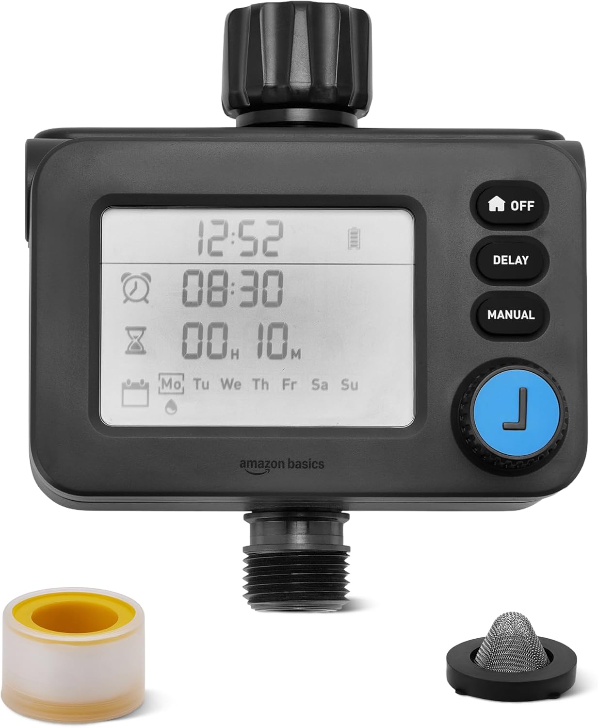Amazon Basics Single-Outlet Hose Watering Timer, Digital Programmable, 1 Pack - $17.76