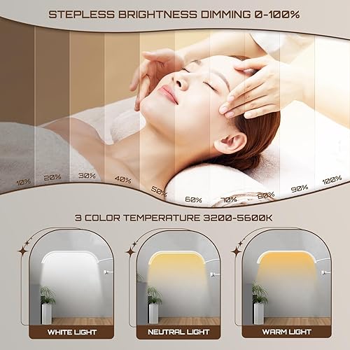 Miniatura 3 de Luz de pestañas para tecnología de pestañas, luz esteticista de pestañas con soporte para teléfono, lámpara de pestañas flexible de cuello de cisne