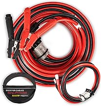 FIERYRED 1 Gauge 30 FT Quick Connect Jumper Cables, 1500A Heavy Duty Booster Cables with Travel Bag, Battery Jumper Cable for Truck, Diesel Trucks, SUV and Car