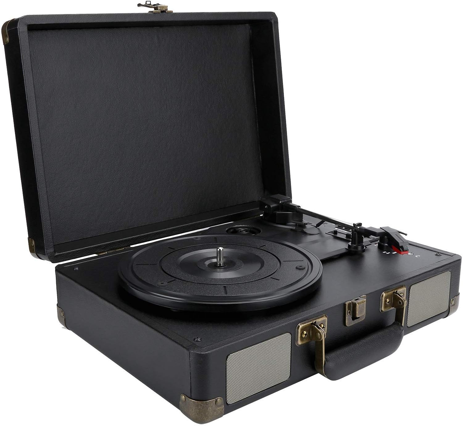 Auna Giradischi Bluetooth per Dischi in Vinile,Lettore a 3 Velocità di