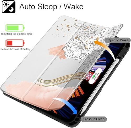 Miniatura 2 de Tuiklol Funda para iPad de 10. generación, 2022 de 10.9 pulgadas, soporte para lápices con cubierta a prueba de golpes, carcasa trasera transparente