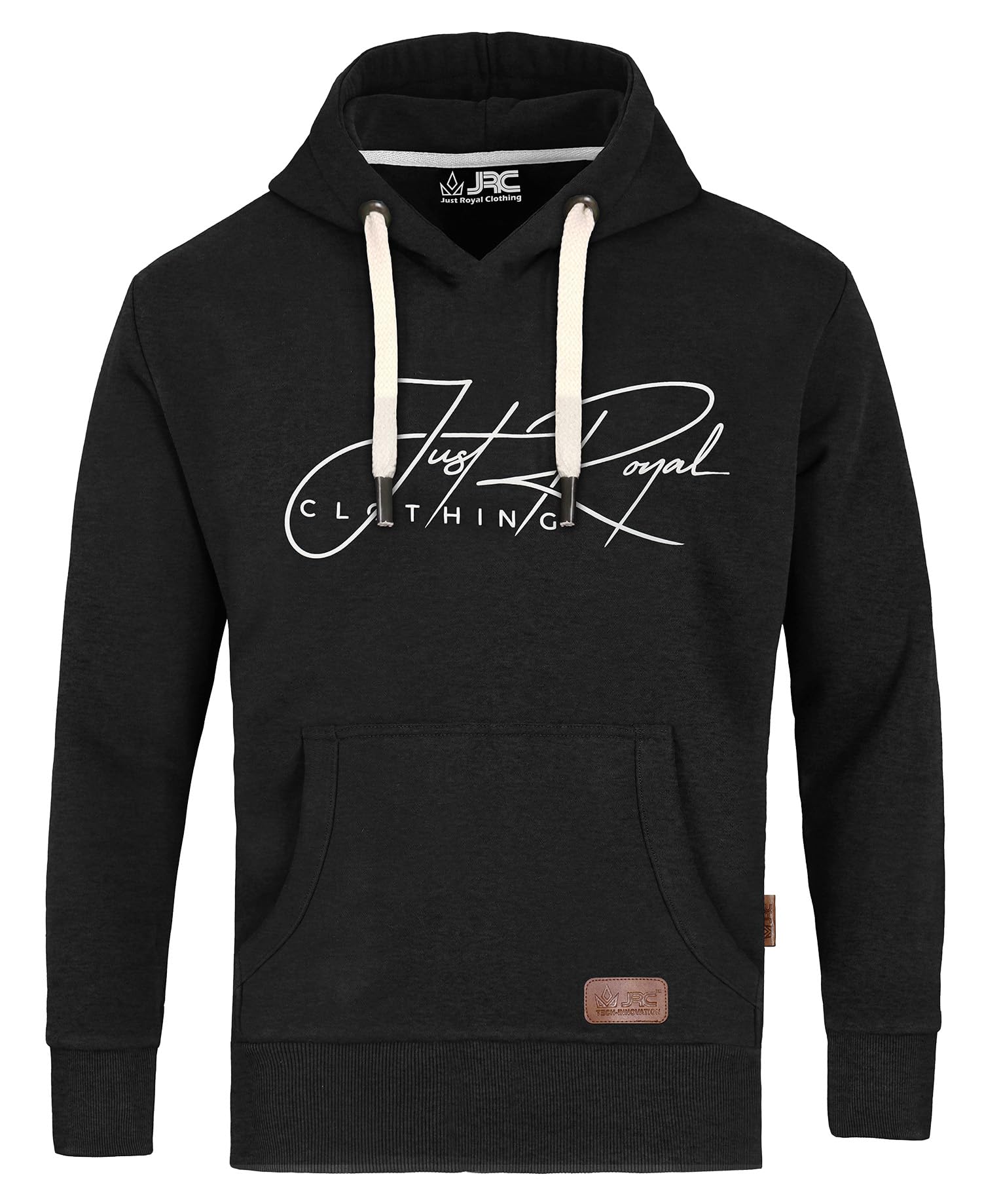 Jrc Just Royal Clothing Men's Charcoal Pullover Fleece Hoodies, Lightweight Casual Hooded Sweatshirt Tops With Kangaroo Pockets For Gym & Running (, Xxxl)