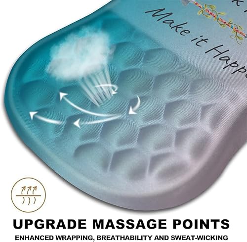 Miniatura 8 de Alfombrilla de mouse con soporte de muñeca, alfombrilla de mouse ergonómica con punto de masaje, cómoda alfombrilla de mouse para computadora