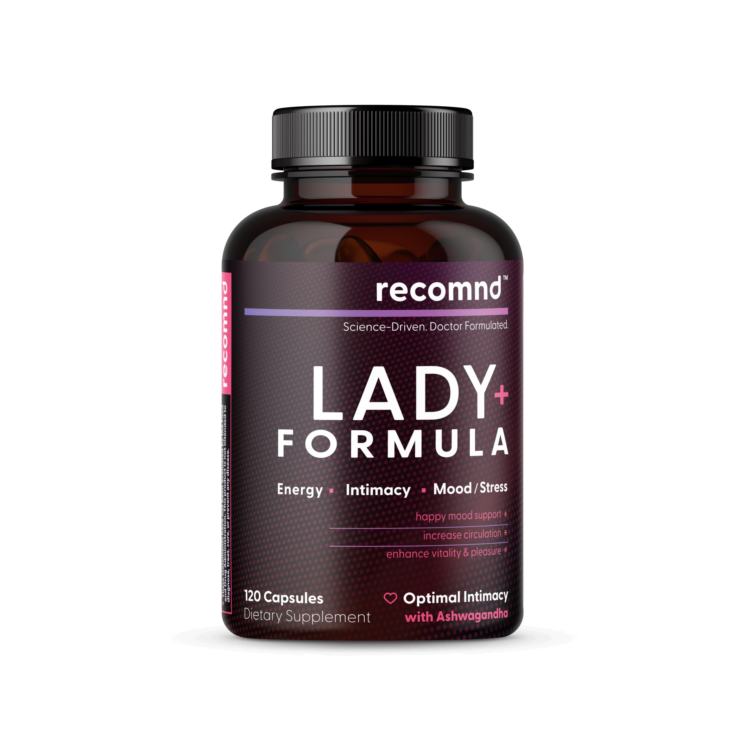 recomnd Lady+ Formula | Women's Wellness Supplement - Optimize and Boost Mental & Physical Energy, Support Gut Health & Immunity