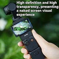 Vista 6 de 2 protectores de lente + 2 protectores de pantalla LCD para DJI Osmo Pocket 3, película de vidrio templado ultra transparente resistente a