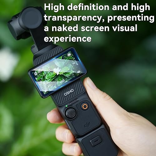 Miniatura 6 de 2 protectores de lente + 2 protectores de pantalla LCD para DJI Osmo Pocket 3, película de vidrio templado ultra transparente resistente a los
