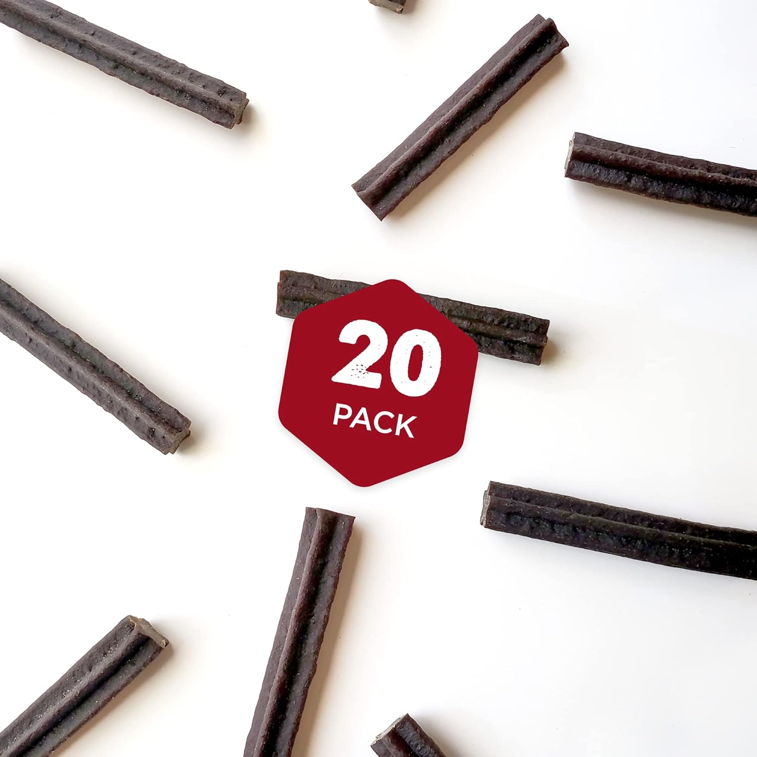 Best Bully Sticks All-Natural Star-Shaped Beefy Dental Chews - 20 Count (Pack of 1) - Limited Ingredient, Collagen, Real Beef, Easily Digestible, Supports Oral Health